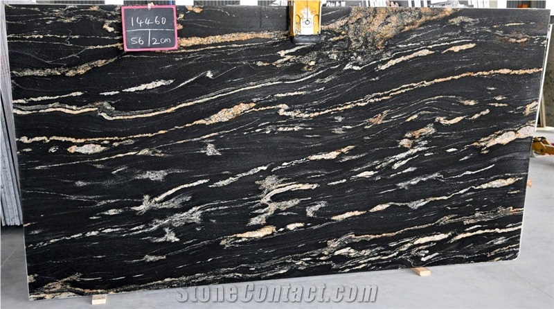 India Titanium Gold Granite Slabs