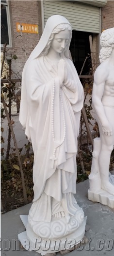 White Marble Large Jesus Human Size Sculpture