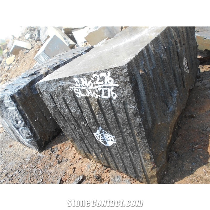 Bengal Black Rough Granite Blocks