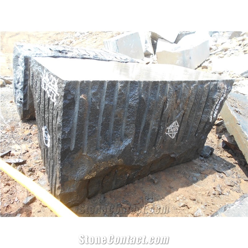 Bengal Black Rough Granite Blocks