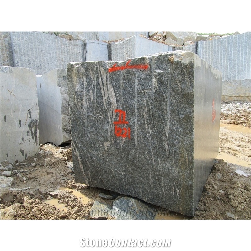 Kuppam Green Granite Block, India Green Granite