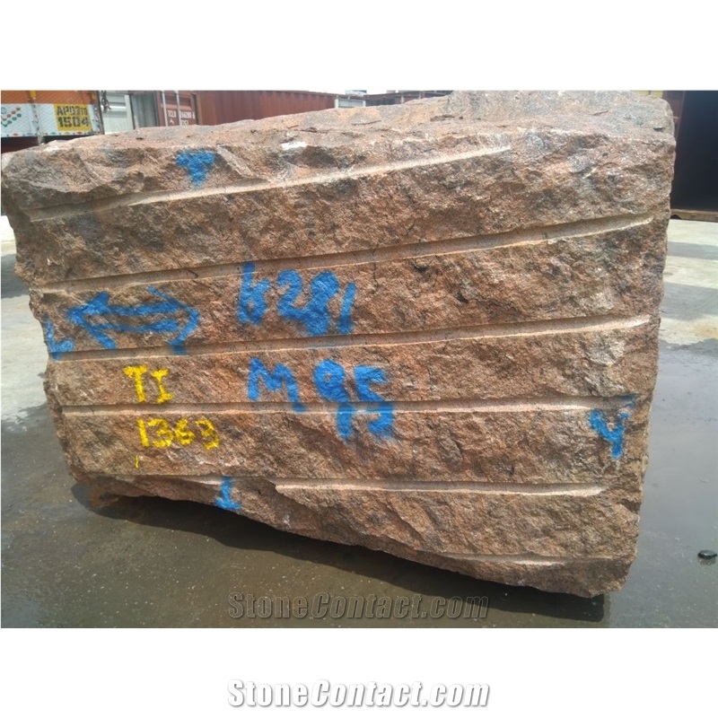 Multi Colour Red Granite, Multicolor Red Granite Blocks