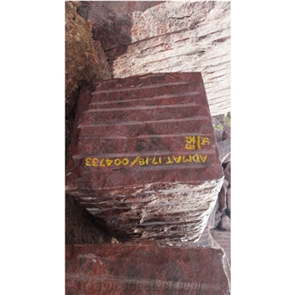 Romantica Red Granite Blocks