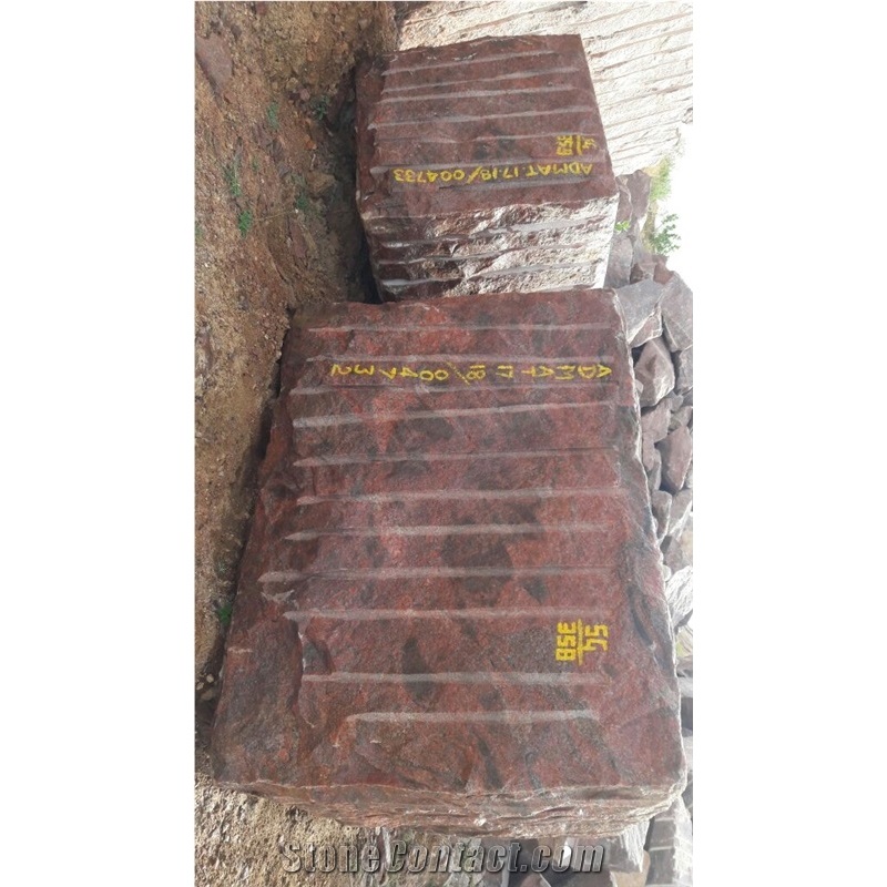 Romantica Red Granite Blocks