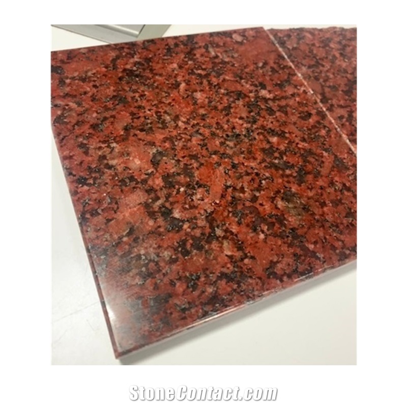 Ruby Red Granite Kitchen Countertop, Island Top