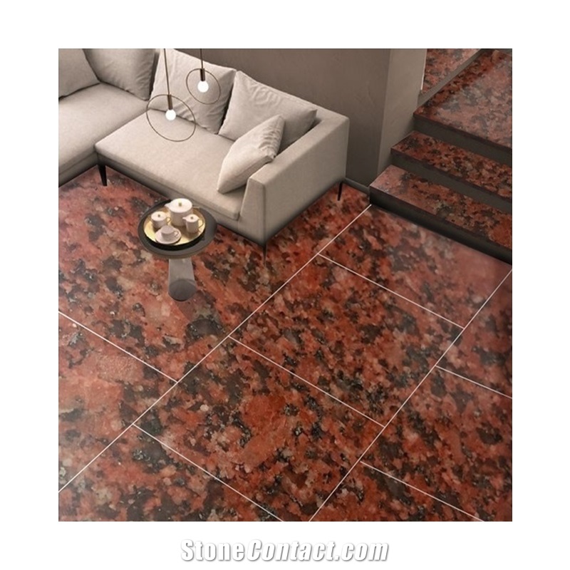Ruby Red Granite Kitchen Countertop, Island Top