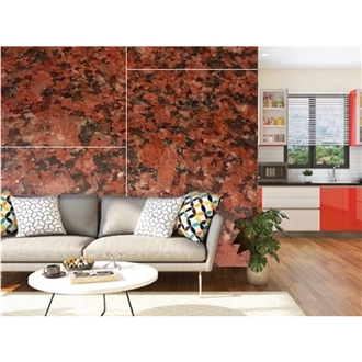 Ruby Red Granite Kitchen Countertop, Island Top