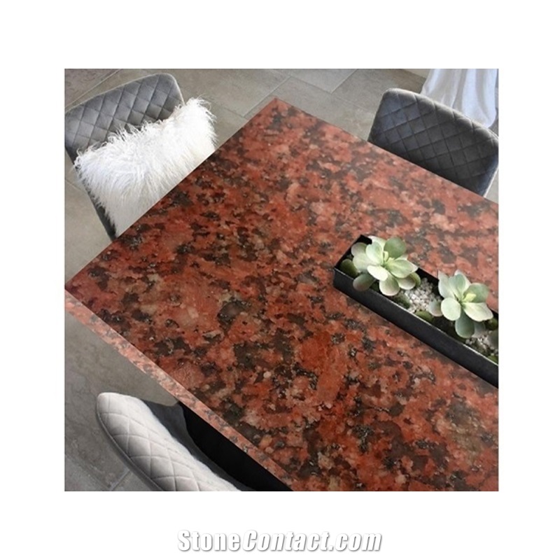Ruby Red Granite Kitchen Countertop, Island Top