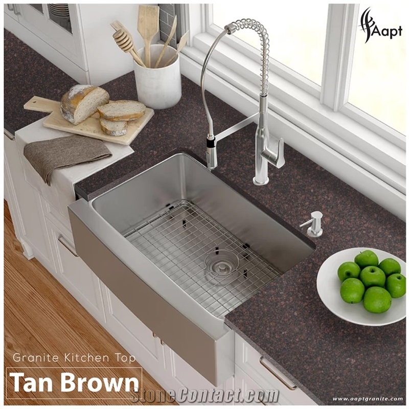 Tan Brown Granite Kitchen Tops Design