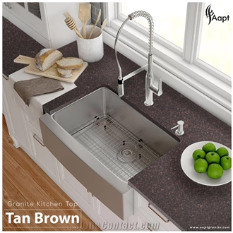 Tan Brown Granite Kitchen Tops Design