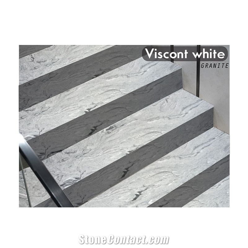 Viscont White Granite Kitchen Top, Perimeter Countertop