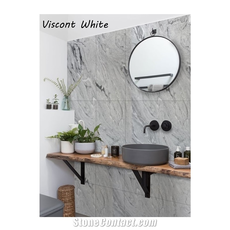 Viscont White Granite Kitchen Top, Perimeter Countertop