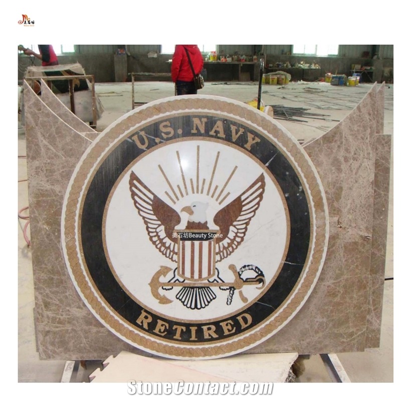 Brand Marble Logo Inlay Medallion