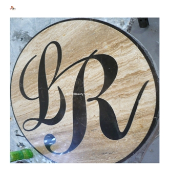 Brand Marble Logo Inlay Medallion