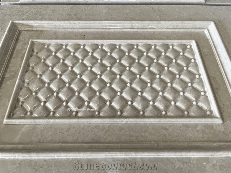 CNC Carving Natural Marble 3D Wall Decor Panels