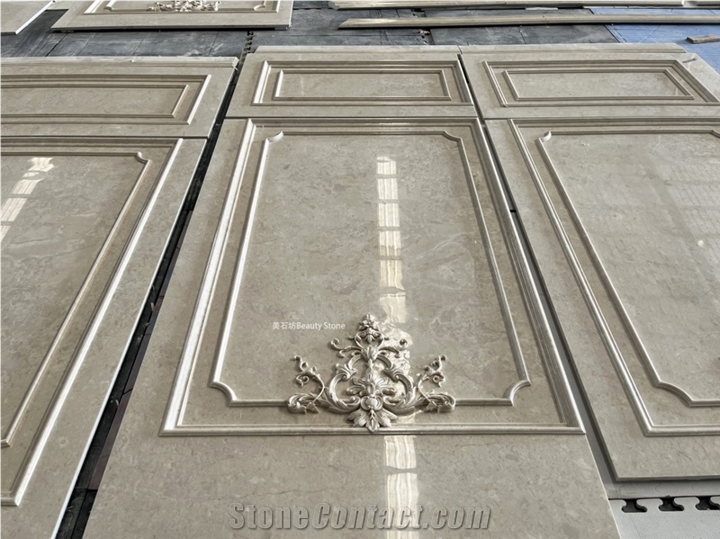 CNC Carving Natural Marble 3D Wall Decor Panels