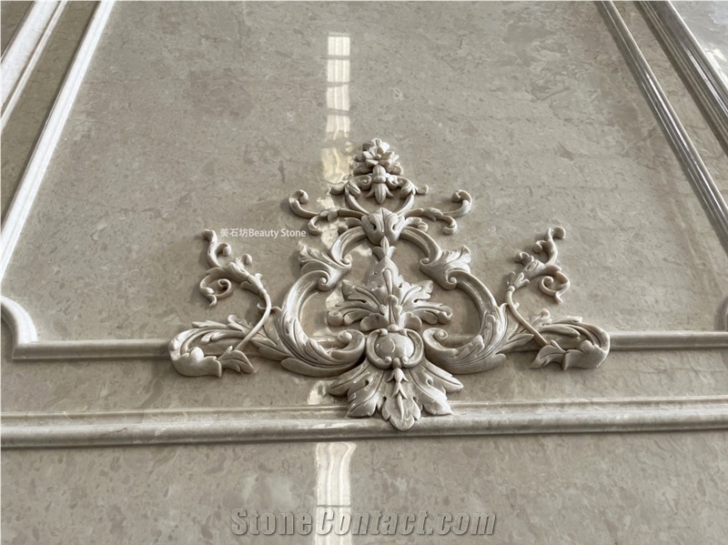 CNC Carving Natural Marble 3D Wall Decor Panels