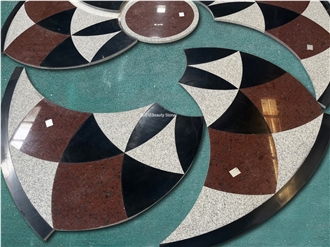 Granite Waterjet Carpet Medallions For Outside Floor