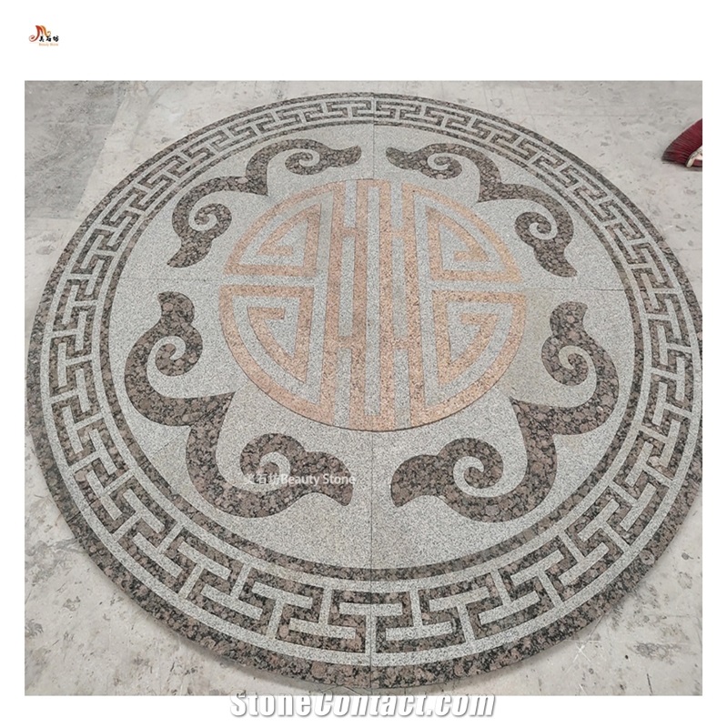 Granite Waterjet Pattern Carpet Medallions