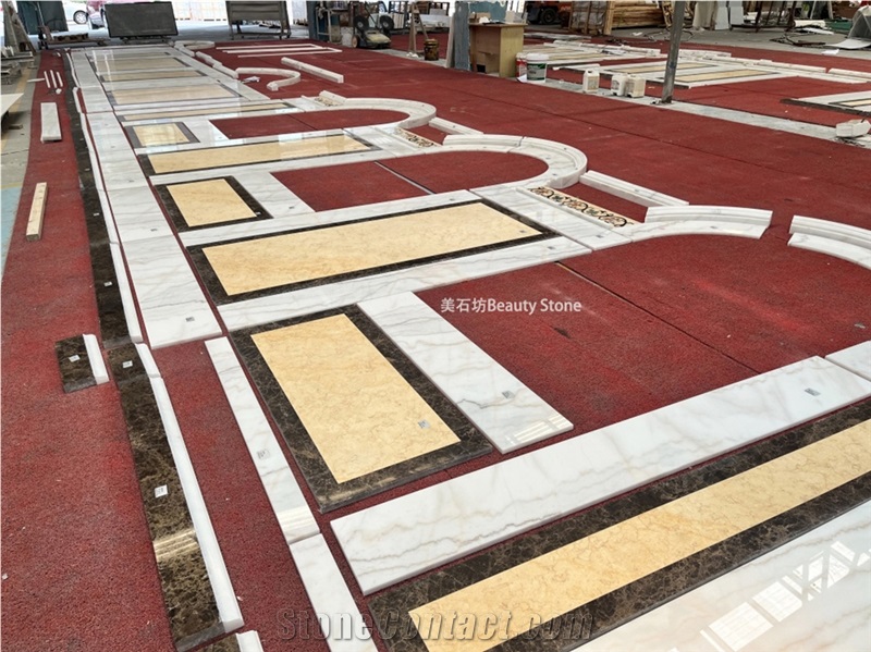 Guangxi White Waterjet Medallions Pattern For Church
