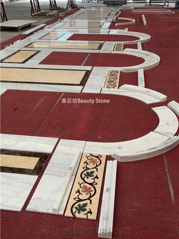 Guangxi White Waterjet Medallions Pattern For Church