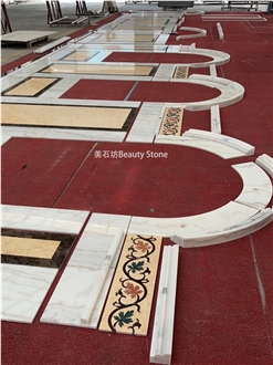 Guangxi White Waterjet Medallions Pattern For Church