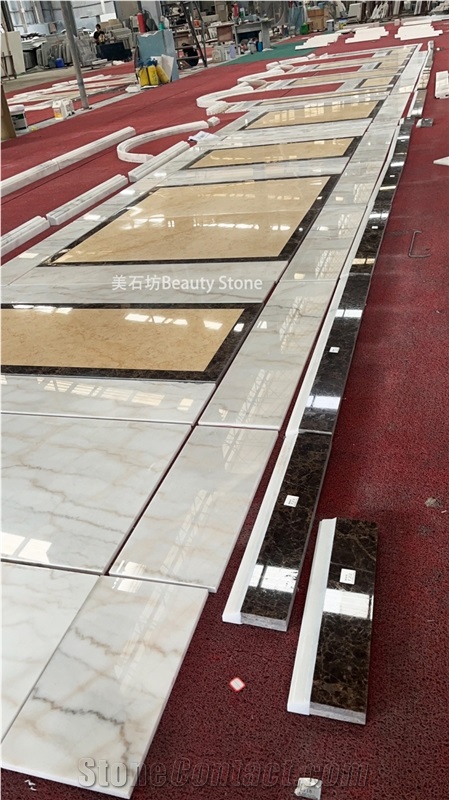 Guangxi White Waterjet Medallions Pattern For Church