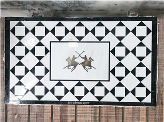 Horse Waterjet Metal Inlay Pattern Medallion