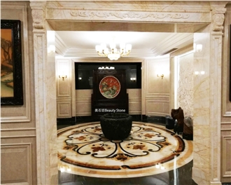 Marble For Hotel Waterjet Pattern Medallions