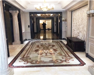 Marble For Hotel Waterjet Pattern Medallions