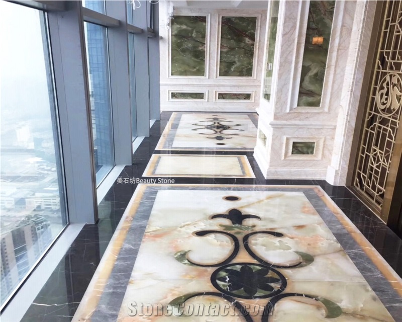 Marble For Hotel Waterjet Pattern Medallions