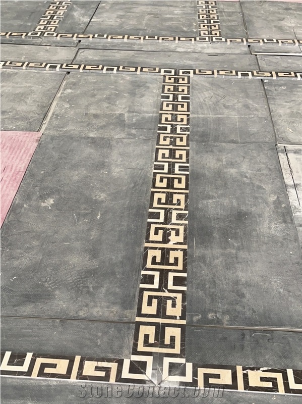 Natural Marble Waterjet  Border Line For Inner Decoration