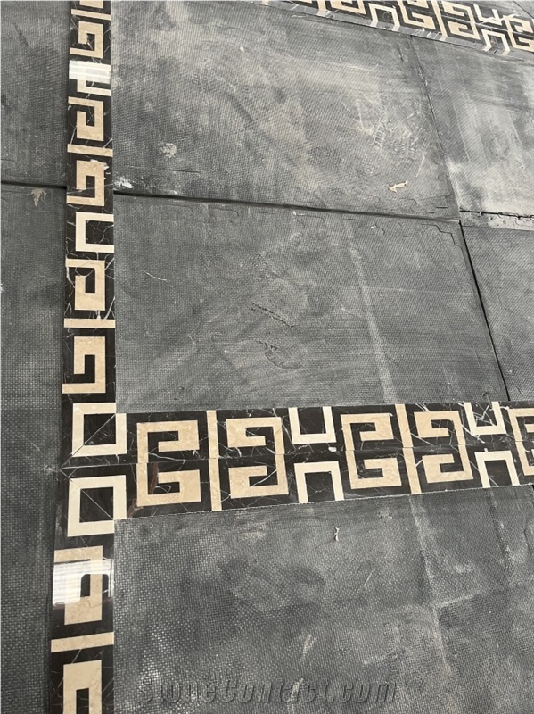 Natural Marble Waterjet  Border Line For Inner Decoration