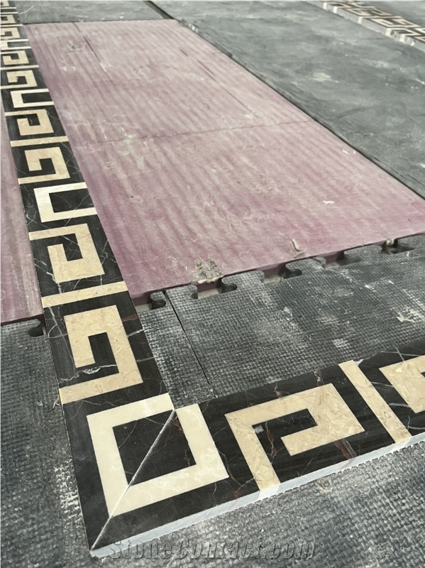 Natural Marble Waterjet  Border Line For Inner Decoration