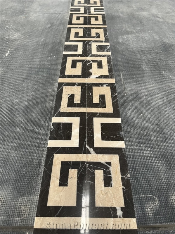 Natural Marble Waterjet  Border Line For Inner Decoration