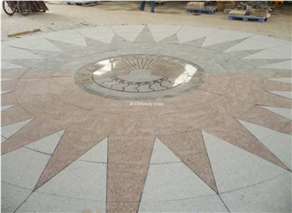 Outside Granite Waterjet Medallions Pattern Tile