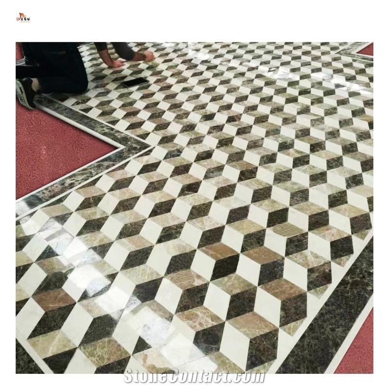 Special Design Inlay Waterjet Pattern Medallion