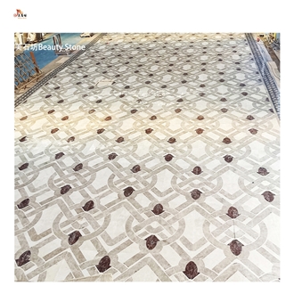 Waterjet Carpet Floor Medallions Polished Pattern