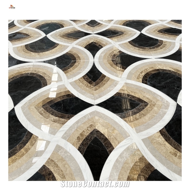 Waterjet Carpet Medallions Pattern For Luxury Villa Hotel