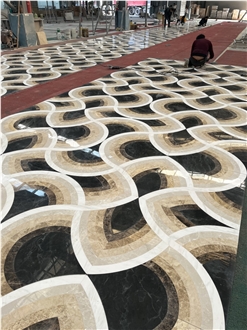 Waterjet Carpet Medallions Pattern For Luxury Villa Hotel