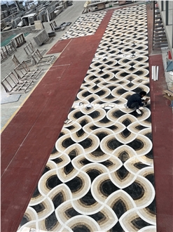 Waterjet Carpet Medallions Pattern For Luxury Villa Hotel