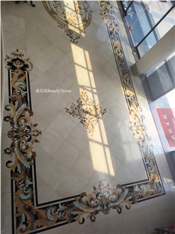 Waterjet Floor Medallions Natural Marble Pattern Tiles