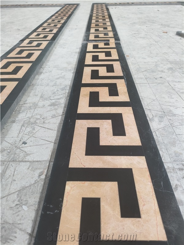 Waterjet Flooring Border Lines For Luxury Public Place