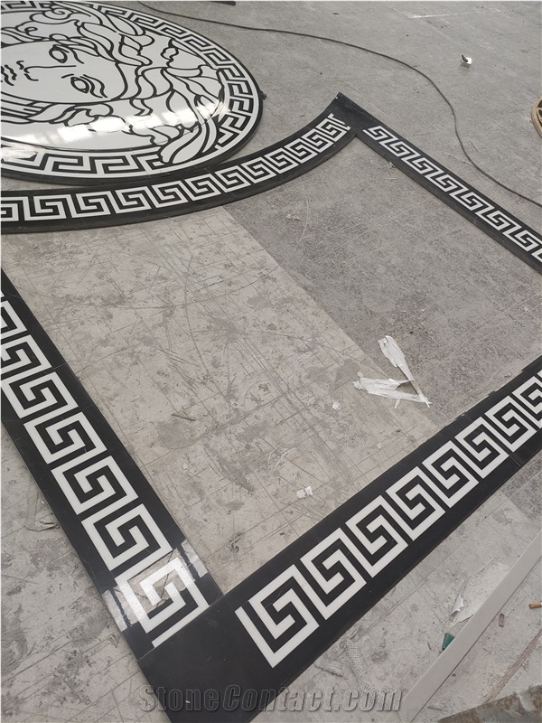Waterjet Flooring Border Lines For Luxury Public Place