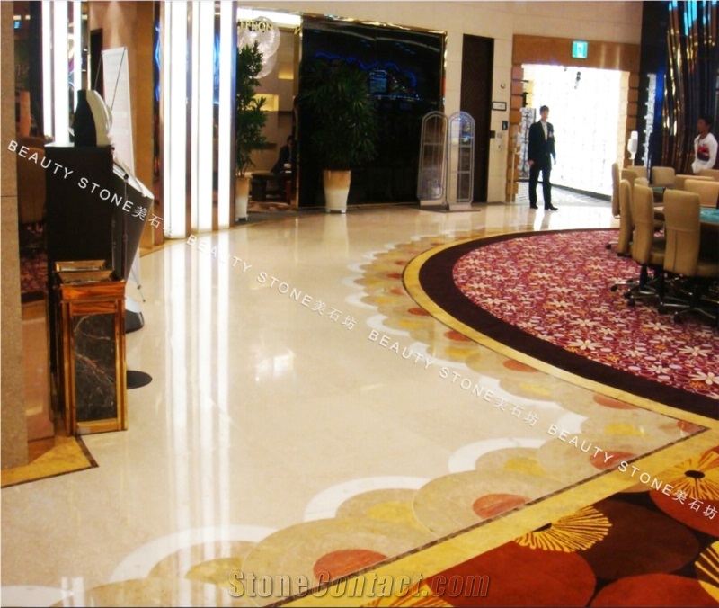Waterjet Marble Pattern Medallions For Sheraton Seoul Hotel