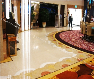 Waterjet Marble Pattern Medallions For Sheraton Seoul Hotel