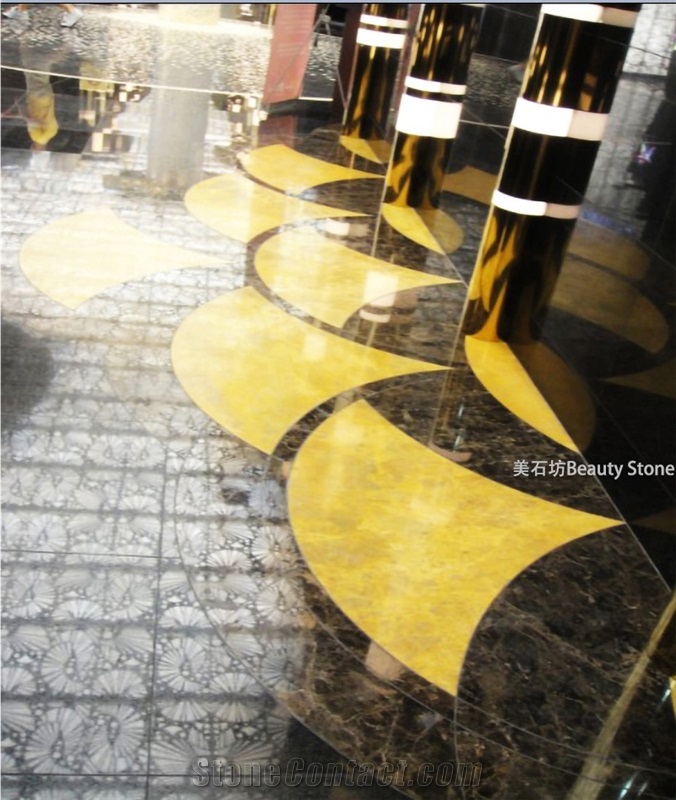 Waterjet Marble Pattern Medallions For Sheraton Seoul Hotel