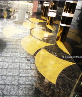 Waterjet Marble Pattern Medallions For Sheraton Seoul Hotel
