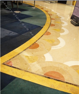 Waterjet Marble Pattern Medallions For Sheraton Seoul Hotel