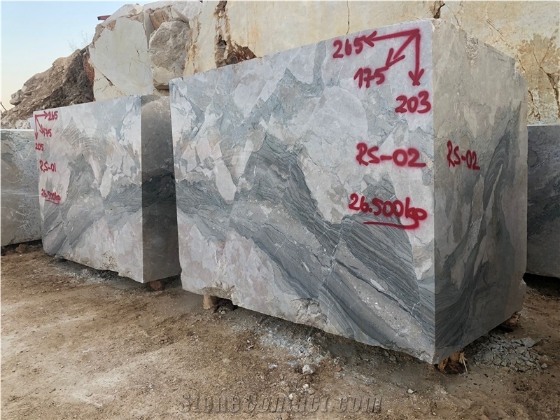 Grey Breccia Marble Blocks